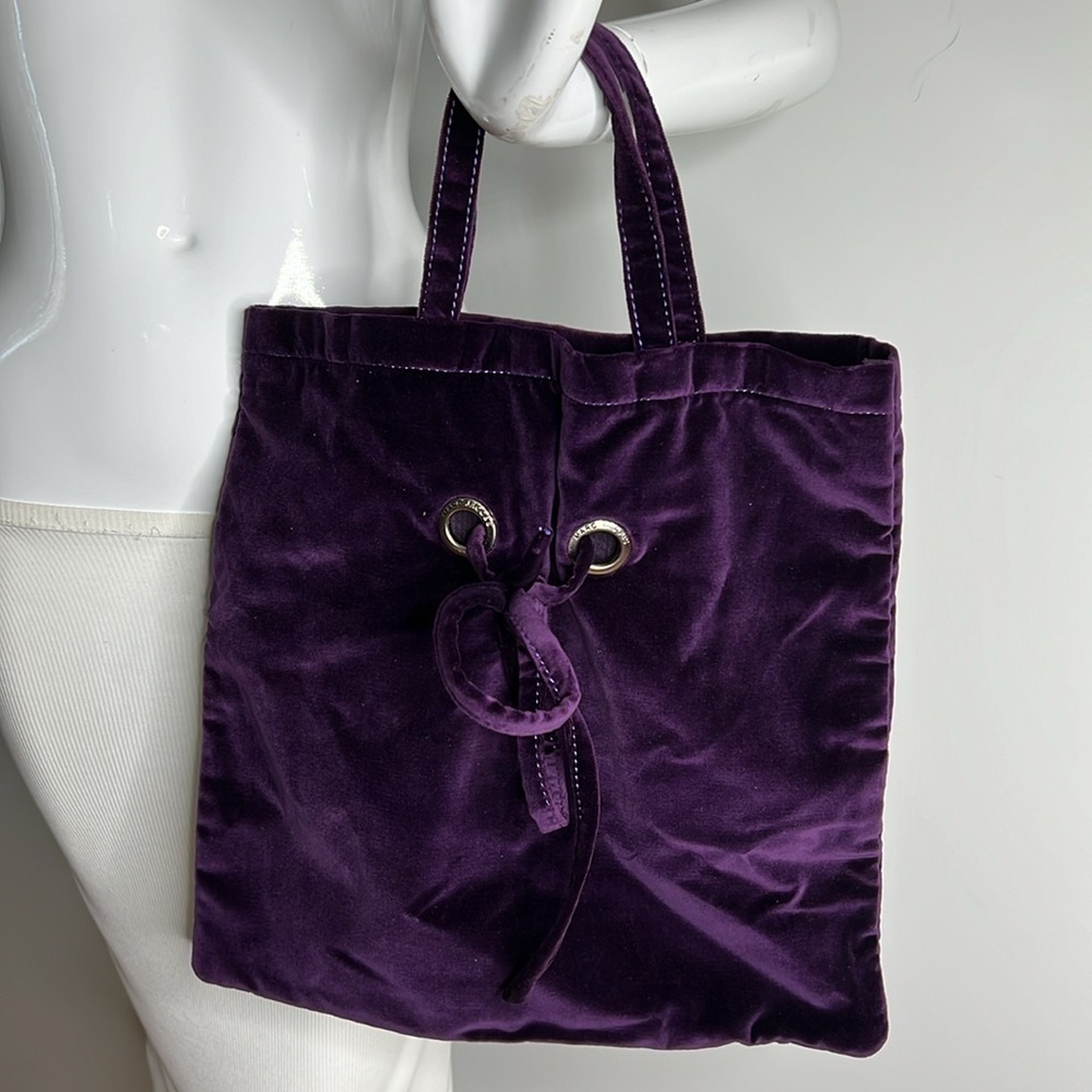 Marc Jacobs Purple Velvet Tote Bag - New